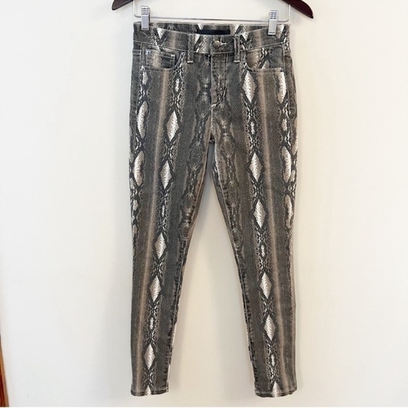 Joe’s Jeans NEW Gray Snakeskin Pattern Jeans Icon Mid Rise Skinny Ankle Size 25 - Picture 3 of 13